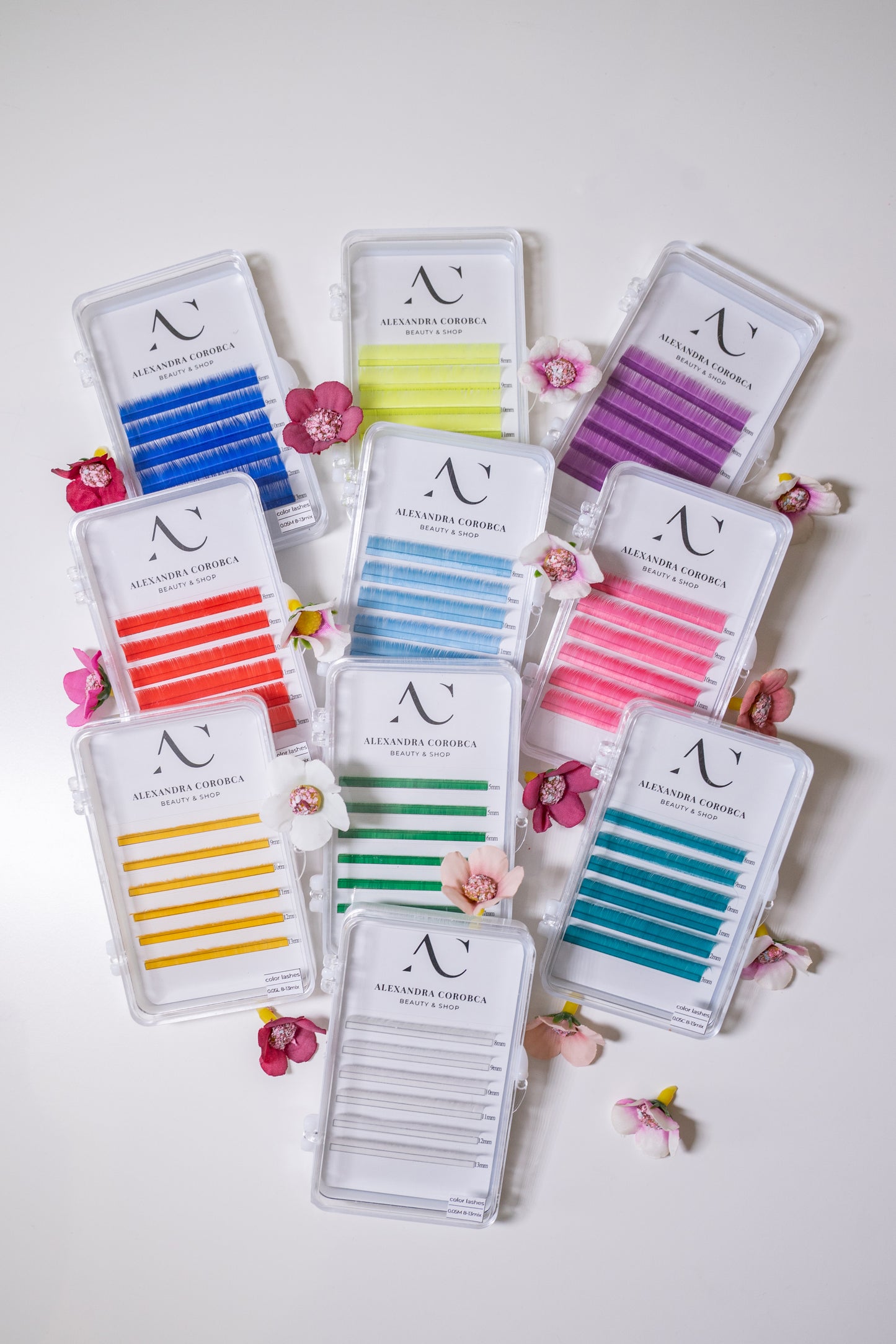 Ciglia Colorate mix 5-7/8-13mm spessore 0.05