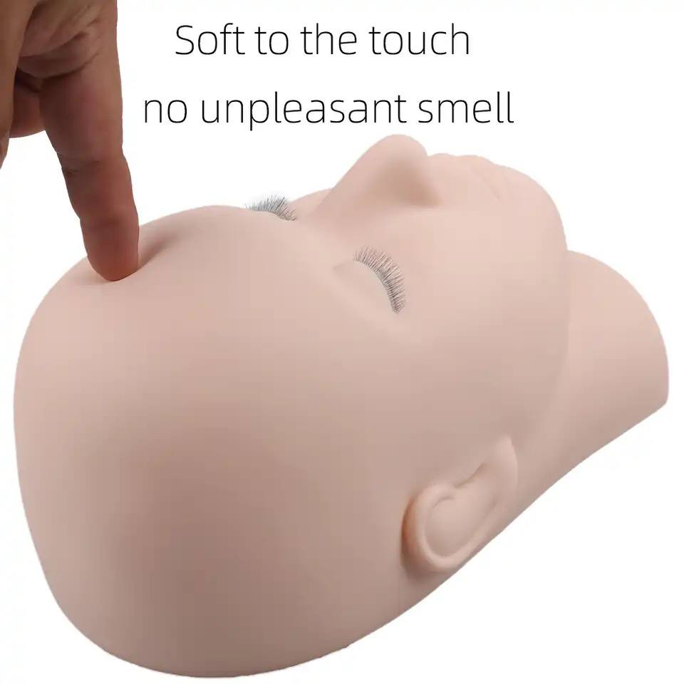 Testa Manichino Ciglia incorporate, per pratica extension ciglia